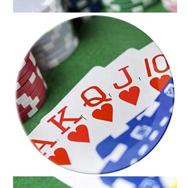 Imagem de Prato decorativo de porcelana para jogos de pôquer Flush Hearts