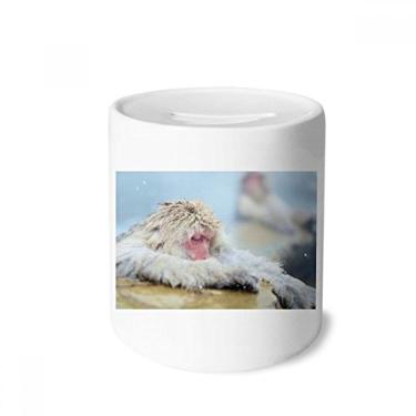 Imagem de DIYthinker Organizador de macacos para fotografia de animal caixa de dinheiro caixa de cerâmica porta-moedas presente de cofrinho