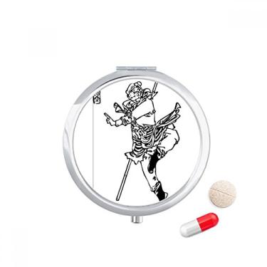 Imagem de China obra-prima chinesa para desenho de peregrinação caixa de armazenamento de medicamentos dispensador de recipiente