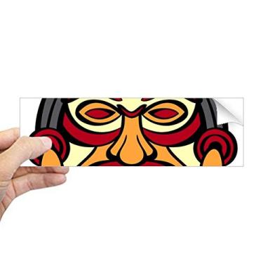Imagem de DIYthinker Adesivo de para-choque, retangular, desenho de arte abstrata, indiano, mastro de totem, rosto