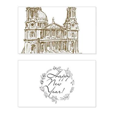 Imagem de St.Paul's Cathedral England London New Year Festival Cartão de felicitações Bless Message Present