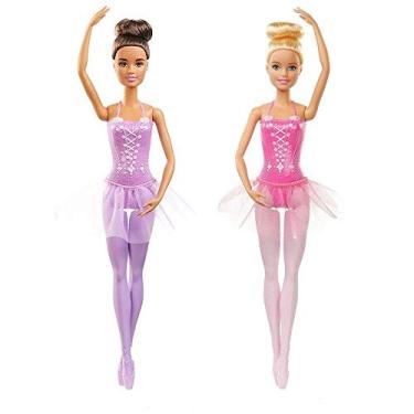 Imagem de Bonecas Barbie Bailarina Roxa Rosa Loira E Morena Mattel