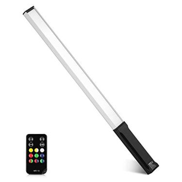 Imagem de Andoer RGB Handheld LED Light Wand Fotografia recarregável Light Stick 10 Modos de Iluminação 12 Níveis de Brilho 1000 Lumens 3200-5600K Temperatura de Cor com Bolsa Portátil Hanging Loop Controle