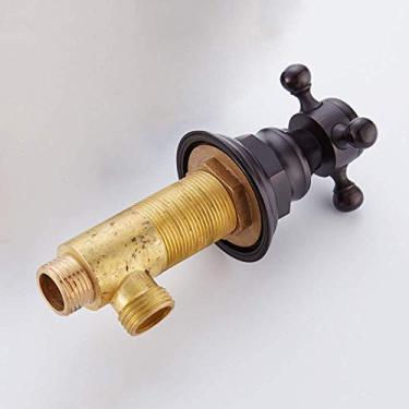 Imagem de Válvula de controle de interruptores de latão de água quente e fria para banheira conjunto de torneira, chuveiro de banheira, montagem sentada ou na parede, suporte duplo de controle duplo