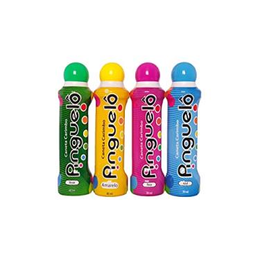 Imagem de Kit 4 Caneta Pinguelô De 80ml Marcador De Bingo - 4 Cores