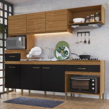 Imagem de Cozinha Compacta 6 Portas 2 Gavetas Com Armário E Balcão Co2624 - Deci