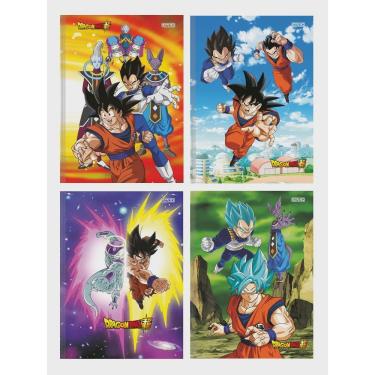 Caderno Desenho Dragon Ball Capa Dura Grande 60 Folhas