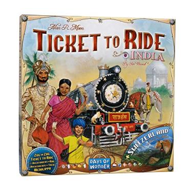 Imagem de Galápagos, Ticket to Ride: Índia & Suíça (Expansão), Jogo de Tabuleiro para amigos, 2-4 jogadores, 30-60min