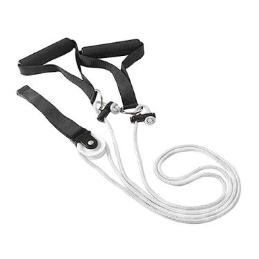 Imagem de Dynwave Polia de ombro sobre a porta, sistema de ombro, equipamento de exercício de braço de montagem de ancoragem de porta para treinamento de, BRANCO