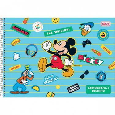 Imagem de Caderno De Cartografia E Desenho Capa Dura 80 Folhas Mickey Mouse Tili
