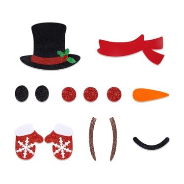 Imagem de Ｂｅｓｇａ Adesivo de porta com tema de Natal, adesivos de parede, pano de feltro, enfeites de Natal para festividades, Boneco de neve de natal