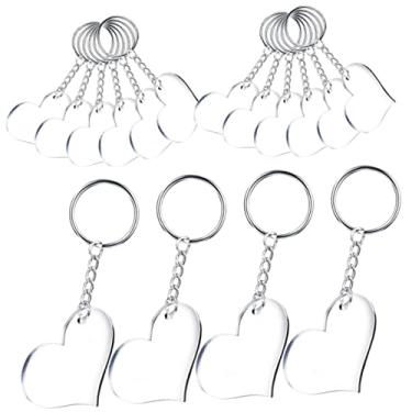 Imagem de BESTOYARD 1 Conjunto Dia Namorados Chaveiro Espaços Em Branco Para Chaveiro Encantos De Chaveiro Graffiti Em Branco Multifuncional Chaveiro De Grafite Diy Definir Acrílico Dupla Face
