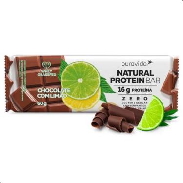 Imagem de Barra De Proteína 60G Natural Bar Chocolate 1 Unidade Pura Vida