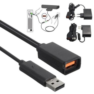 Imagem de Cabo de carregamento USB para X Box  Adaptador de alimentação  Sensor Kinect