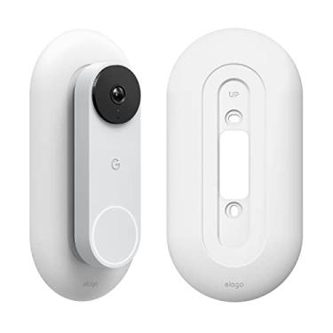 Imagem de elago Suporte compatível com placa de parede para campainha Google Nest Hello Video (com fio, 2ª geração) – campainha, combinação perfeita de cores com anabela angular (neve)