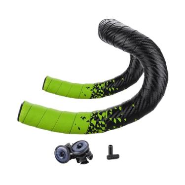 Imagem de rockible Fita do guiador da bicicleta do plutônio de eva, fita ambiental da barra da bicicleta, envoltório antiderrapante do punho, fita absorvente do suor da, VERDE