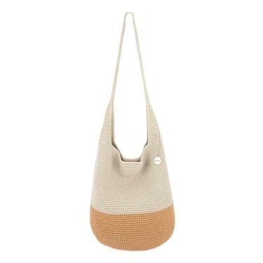 Imagem de The Sak 120 Hobo em crochê, bolsa de ombro grande com alça única, bloco natural/bambu, Bloco natural/bambu, Medium