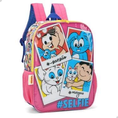 Imagem de Mochila Escolar, Infantil, Turma da Mônica, G, Rosa - Luxcel