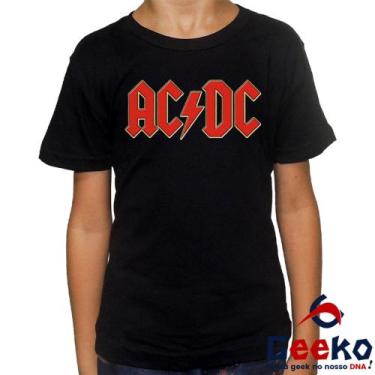 Imagem de Camiseta Infantil Acdc 100% Algodão Rock Ac/Dc Ac Dc Geeko