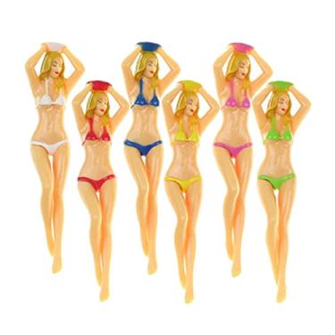 Imagem de Segolike 6 peças de plástico biquíni feminino iniciante no corpo acessório de bola para unhas