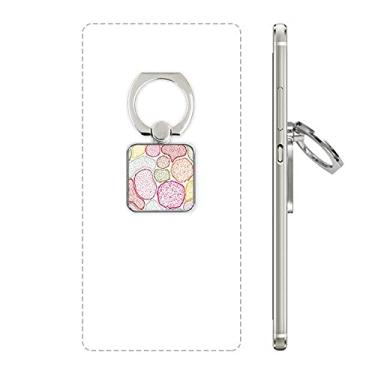 Imagem de Suporte de anel de celular quadrado biológico com estrutura de células de microscópio colorido, suporte universal, presente