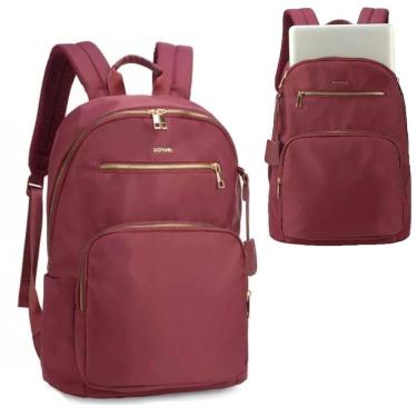 Imagem de Mochila de Costas C/ Porta Notebook Up4you Feminina Vinho