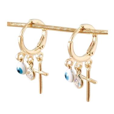 Imagem de Brinco Pingentes Triplos - Banhado em Ouro 18k