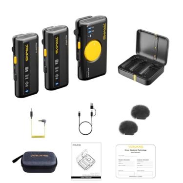 Imagem de 7Ryms iRay DW10 Mini microfone de lapela sem fio de canal duplo com Denoise, funções de reverberação para smartphone, computador, gravação de câmera, Vlog, transmissão ao vivo, entrevista-Preto