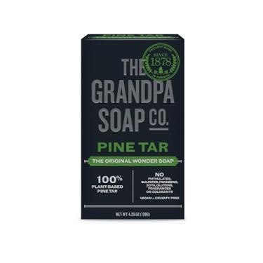 Imagem de Sabão de barra de alcatrão de pinheiro pela Grandpa Soap Company | O sabonete Wonder original | Limpador 3-em-1, desodorizador e hidratante | 4,25 oz.