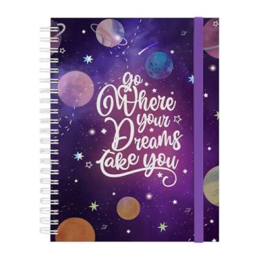 Imagem de Caderno Universitário Plus Cosmos Where Dreams Roxo 10 Matérias