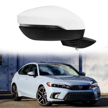 Imagem de Substituição do espelho lateral do passageiro adequado para Honda CIVIC 2022 2023 Conjunto de espelho retrovisor acessórios de espelho retrovisor ajuste elétrico, seta, aquecimento, dobra elétrica,