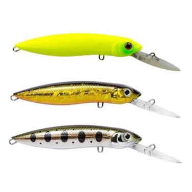 Imagem de Marine Sports, Kit 3 Iscas Artificiais Profundidade Marine Sports Power Minnow 120DR 12cm 32g Cor:Kit 2
