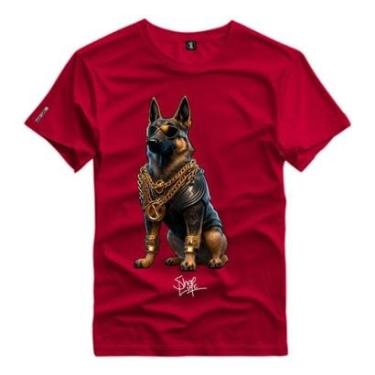 Imagem de Camiseta Personalizada Pastor Alemão Chacal Cachorro Dog Corrente Ouro Gold Shap Life-Unissex