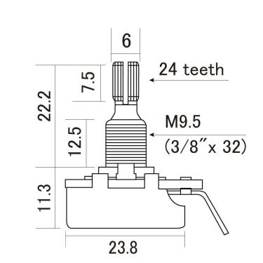 Imagem de Potenciômetro A250K Instrumentos/Equipamentos CTS-A250 [F035]