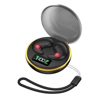 Imagem de Waillynice Fones de ouvido intra-auriculares sem fio por 8 com cancelamento de ruído, display de LED, estojo de carregamento, fones de ouvido para esportes, laptop, TV, computador, Ga, (preto)