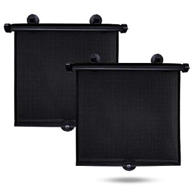 Imagem de EcoNour Persianas de janela de carro para janelas (pacote com 2) | Proteção solar interior automotivo grande ofertas completas de raios UV e brilho 45,7 cm x 50,8 cm