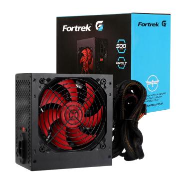 Imagem de Fonte ATX 500W Fortrek Crusader, Bivolt Manual, Cooler 120mm, Preto - 76955