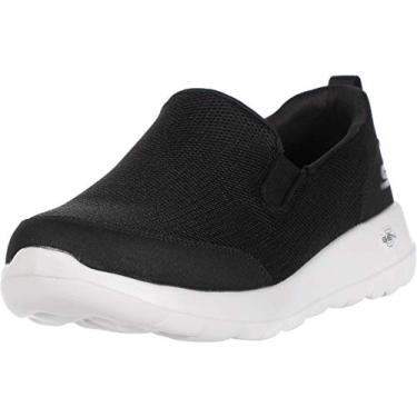 Imagem de Skechers Go Walk Max Clinched – Tênis de caminhada masculino de malha atlética Double Gore Slip on, Preto/branco, 38