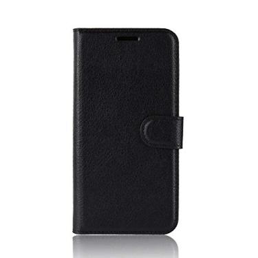 Imagem de NEKOYA MEIZU 16XS Capa, carteira flip de couro PU premium com compartimento para cartão, suporte e fecho magnético [capa interior TPU à prova de choque] compatível com MEIZU 16XS preto