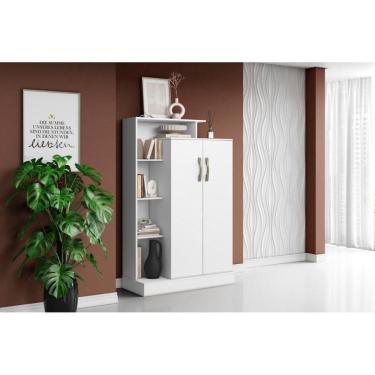 Imagem de Armário Multiuso Livreiro Florença Branco - Aramóveis