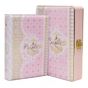 Imagem de Álbum Fotográfico Luxo Minha Princesa Com Estojo 100 Fotos 15x21 - Cap