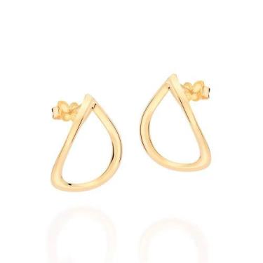 Imagem de Brincos banhado ouro 3x 24k 18k e 22k femininos grandes gota rommanel 