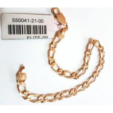 Imagem de Pulseira banhado ouro 3x 24k 18k e 22k  masculina rommanel fio alterna