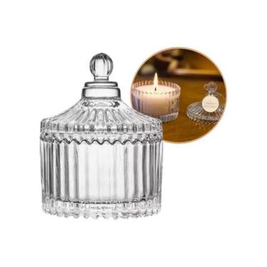 Imagem de Kit 10 Bomboniere Potiche Vidro Carrosel 9X7cm - Embaleve Comércio