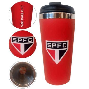 Imagem de Copo Térmico De Cerveja Com Tampa Inox 450ml São Paulo Presente - bras
