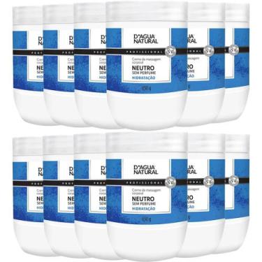 Imagem de Kit 12un creme massagem corporal neutro 650g dagua natural - D'Água Na