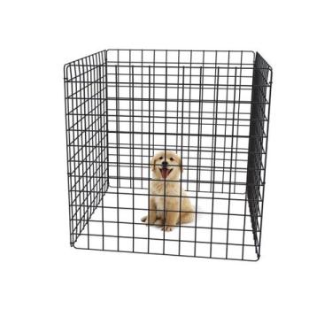 Imagem de Cercado Cachorro Articulado Móvel Pet 4 Telas 60cm - IGUANNA, PRETO