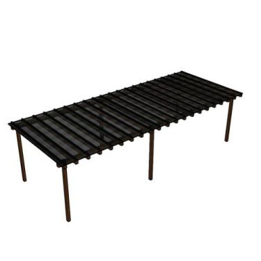 Imagem de Kit Policarbonato Fume 4mm 12,00m x 2,00m - Perfis Naturais - RM Polic