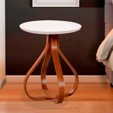 Imagem de Mesa de Canto Bella Redonda 60 Cm Off White
