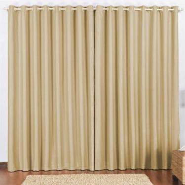 Imagem de Cortina 4M Quarto Escritório Blackout Varão Avelã - Top Chick